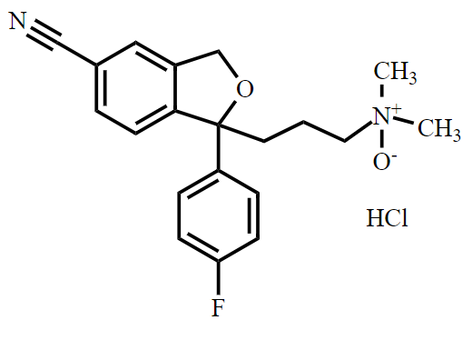 Escitalopram EP Impurity H HCl (Citalopram USP Related Compound E, Citalopram N-Oxide HCl)